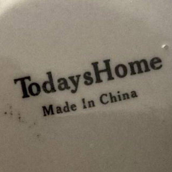 Todays Home Navy Blue Rimmed Dinner Bowls 7” used - Picture 6 of 6